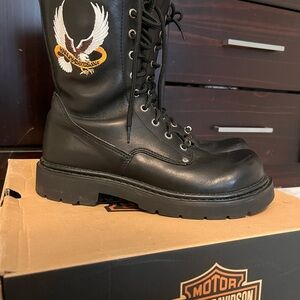 Harley-Davidson Black Men's Lace-Up Boots